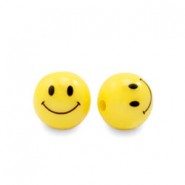 8mm Acrylic beads Smiley Yellow